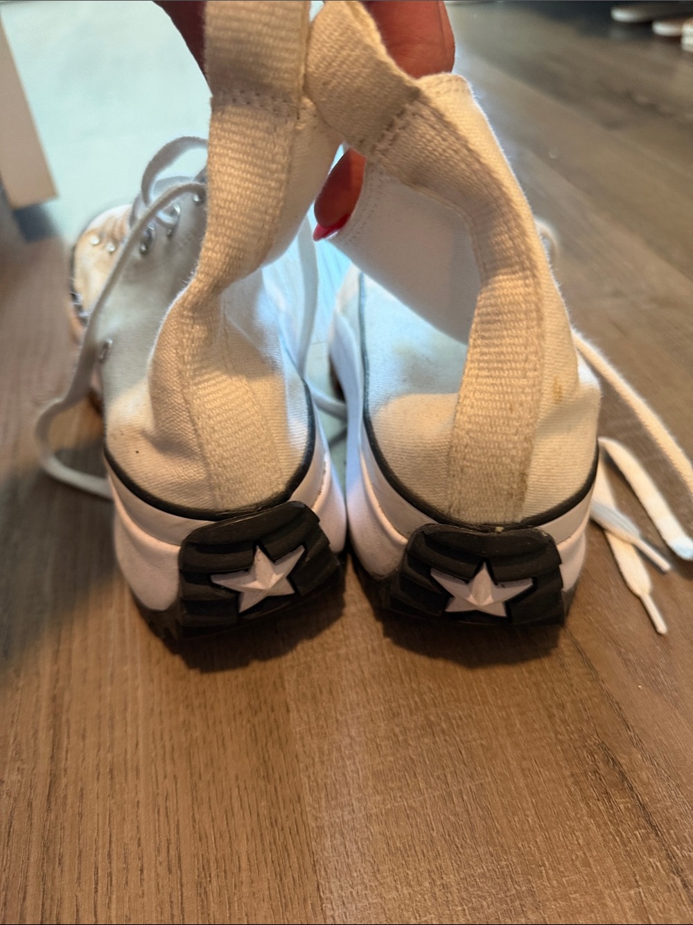Converse White Platform High-Top Sneakers - Picture 2 of 3
